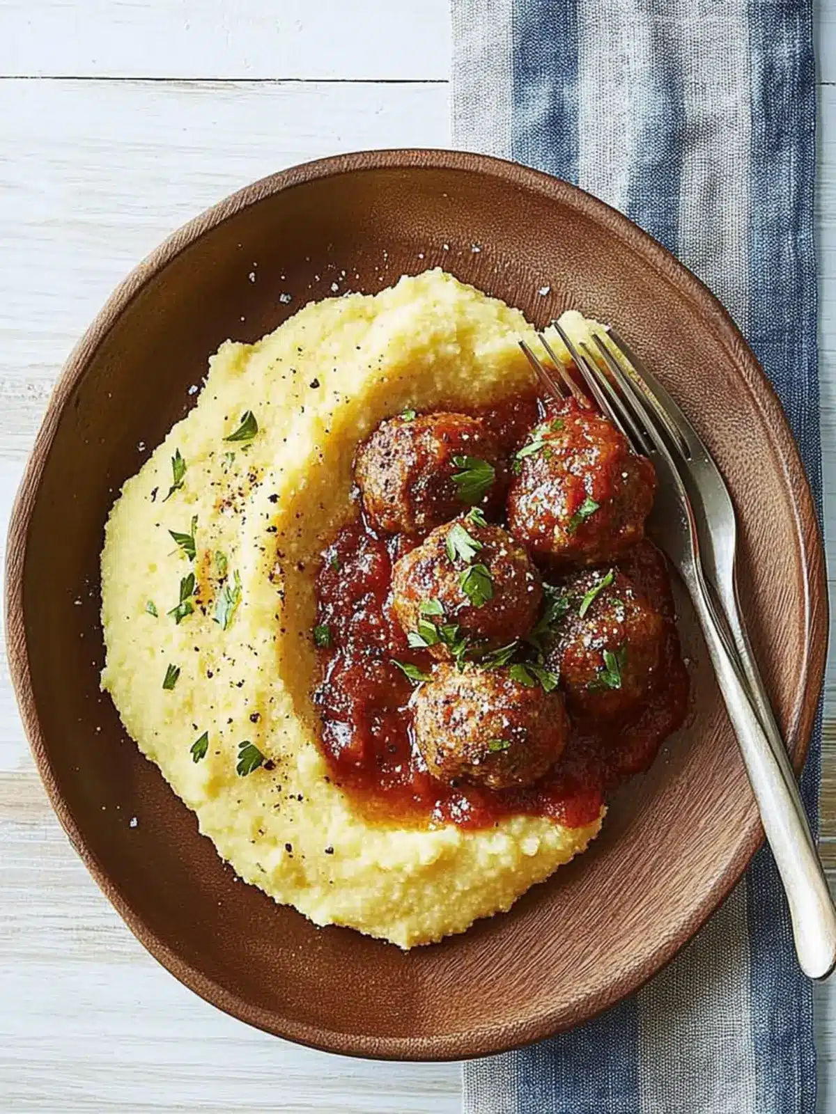 Polenta and Meatballs