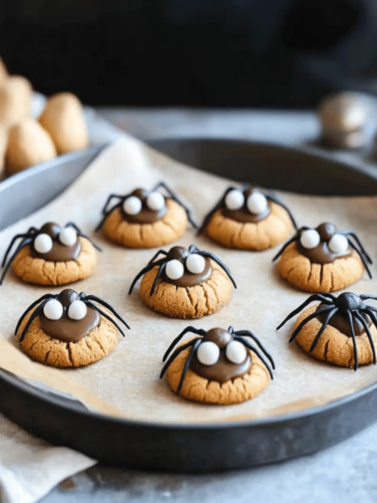 Peanut Butter Spider Cookies