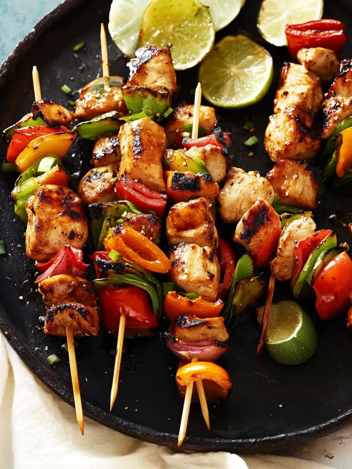 Honey Soy Chicken and Vegetable Skewers