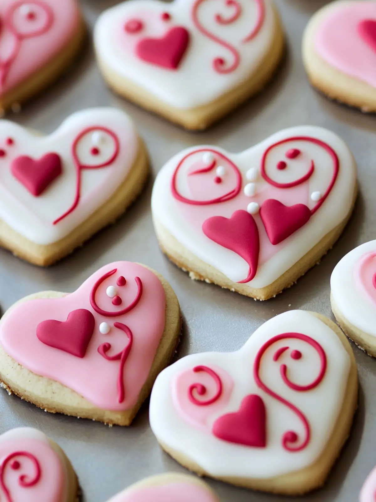 Heart Cookies With Royal Icing
