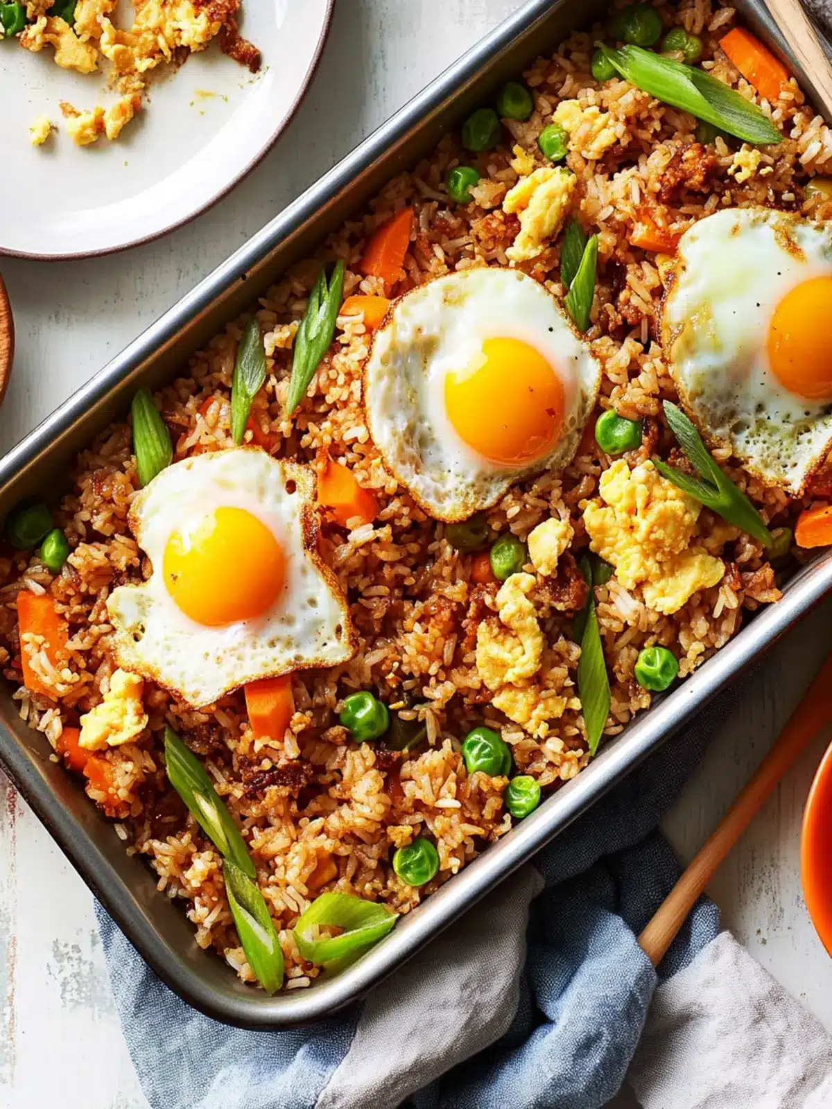 Tray Bake Egg Fried Rice