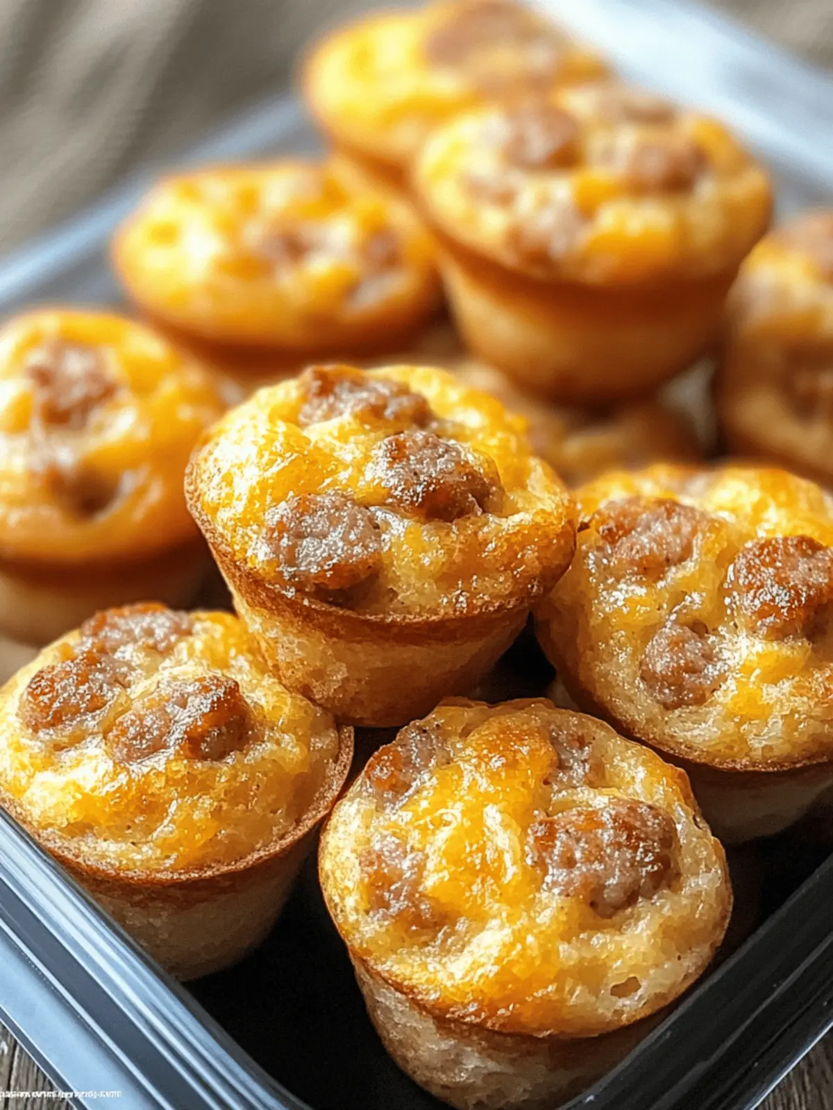 High-Protein Pancake Sausage Mini Muffins