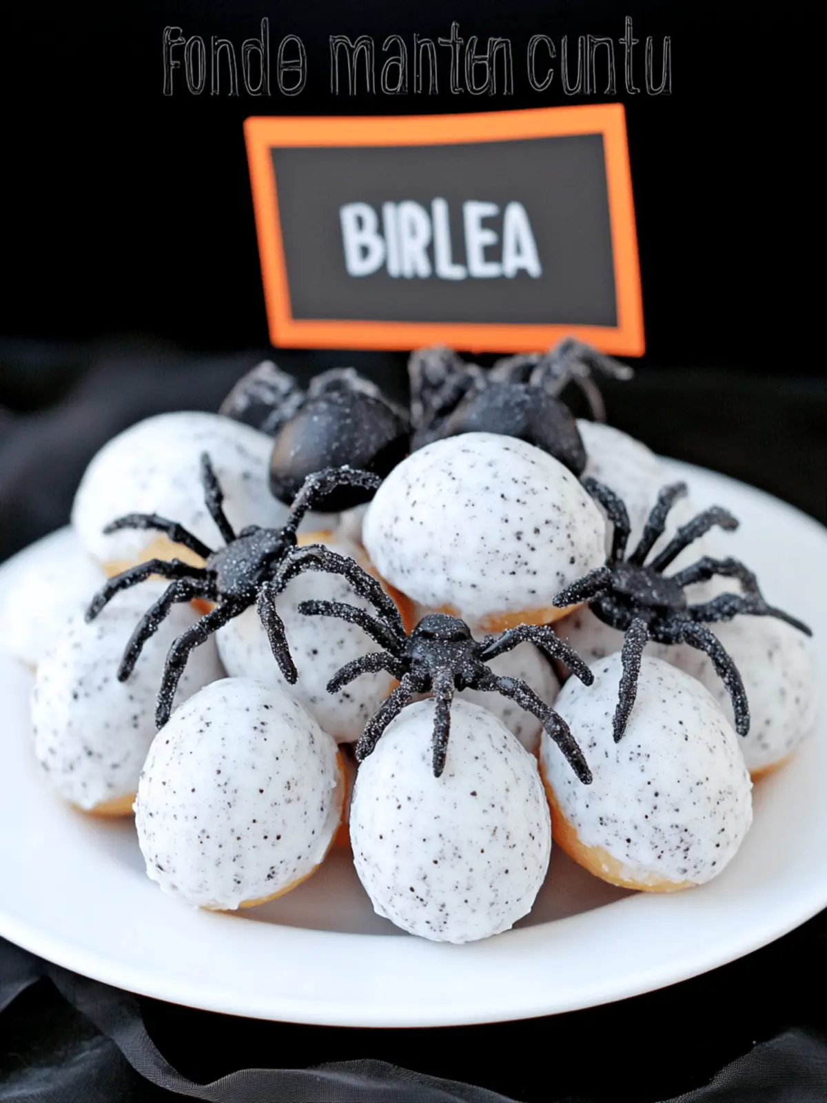 Fun Halloween Food Spider Egg Donuts