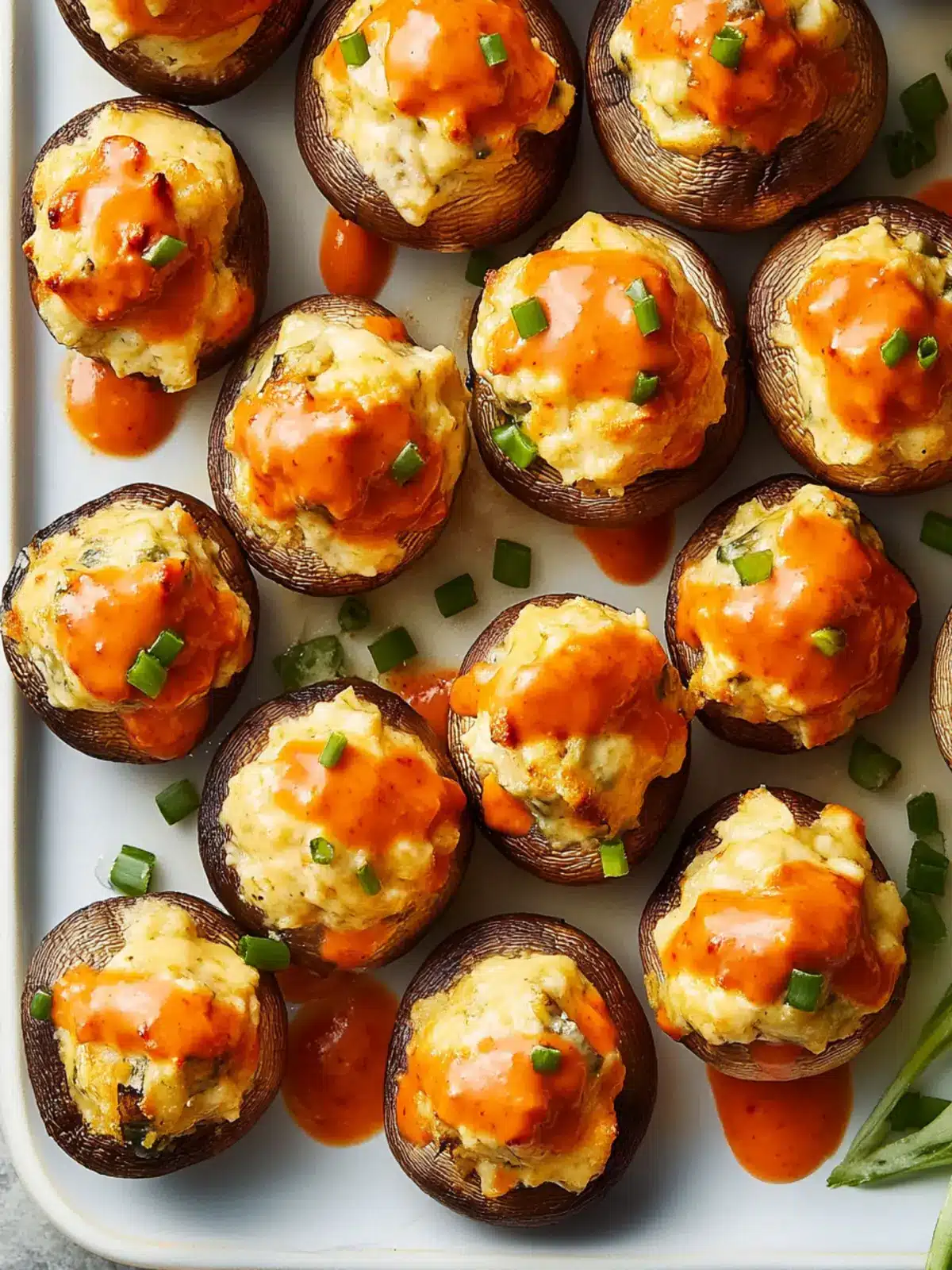 Buffalo-Stuffed Mushrooms