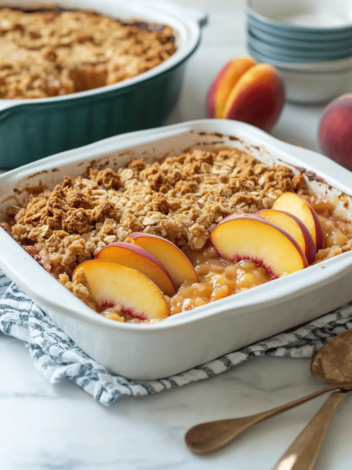 Easy Homemade Peach Crisp Using Fresh Peaches