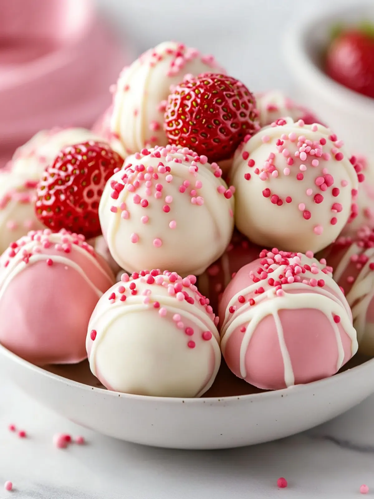 Strawberry Shortcake Truffles