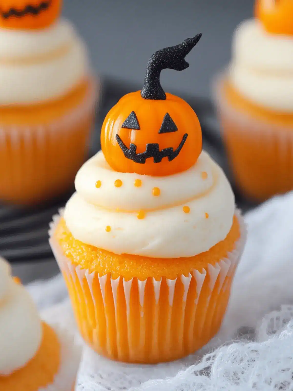 Creamsicle-flavored Mini Orange Halloween Cupcakes Delight! 4 Creamsicle-flavored Mini Orange Halloween Cupcakes
