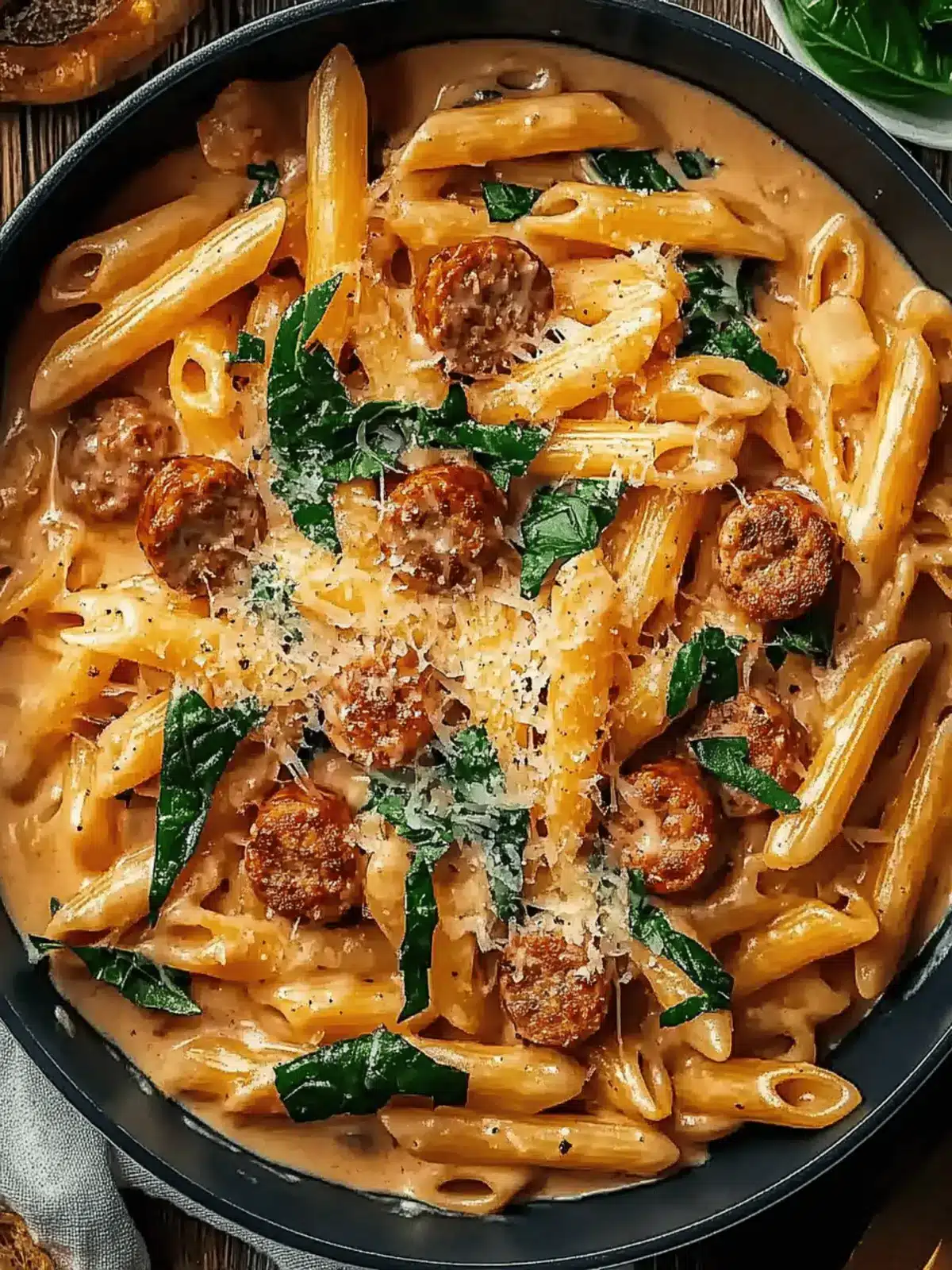 One Pot Creamy Cajun Sausage Pasta Ready in 30 Minutes 2 One Pot Creamy Cajun Sausage Pasta (30-Minutes)