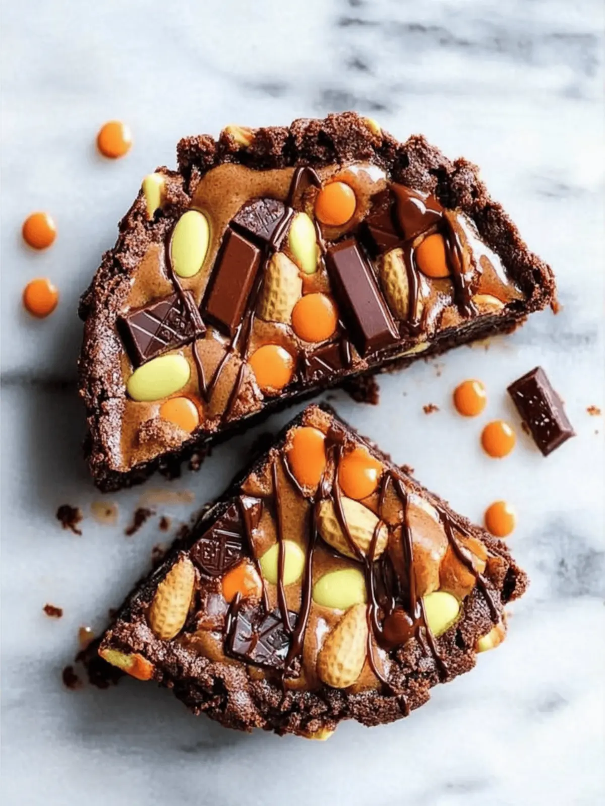 Peanut Butter Nutella Candy Bar Browni