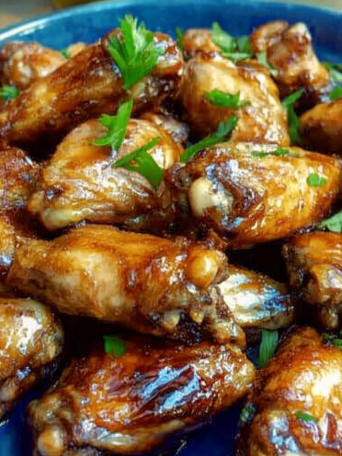 Oven baked honey-glazed chicken wings