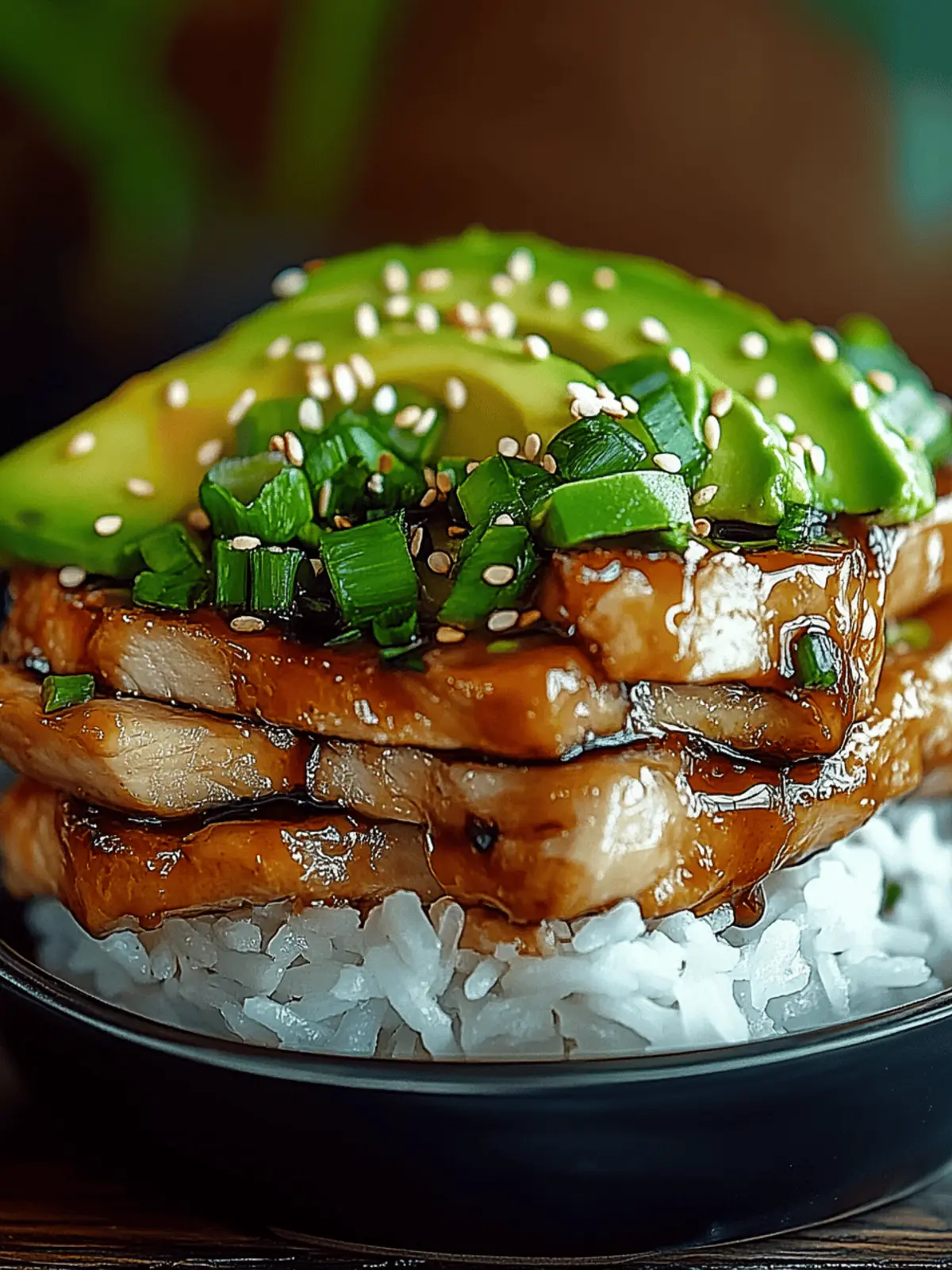 Teriyaki Chicken Avocado Rice Stack: A Quick Flavor Explosion 3 Teriyaki Chicken Avocado Rice