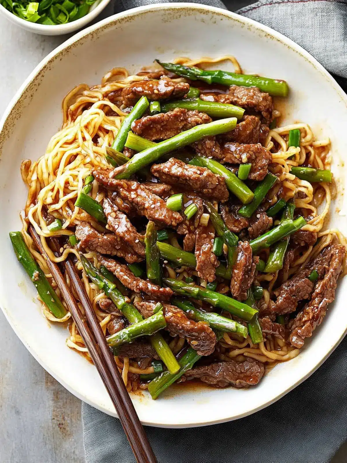 Asparagus Beef Lo Mein