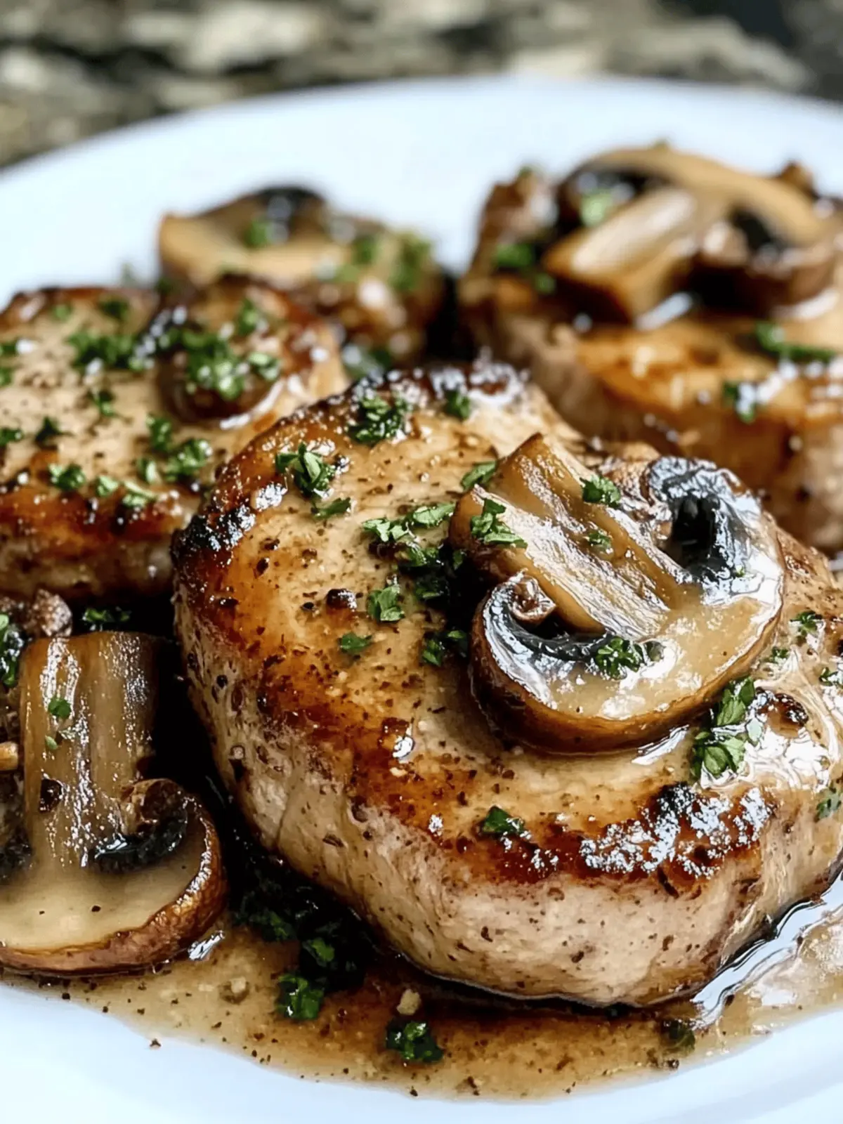 Garlic Butter Mushroom Pork Chops to Make Dinner Delightful 4 Garlic Butter Mushroom Pork Chops make dinner delightful!