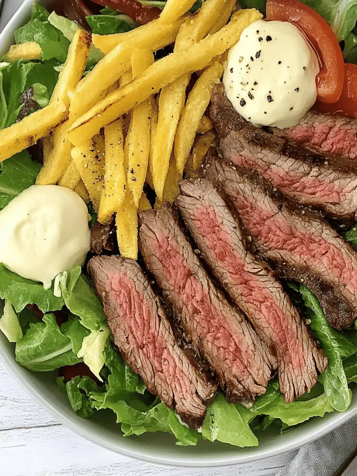 Savor Pittsburgh-Style Steak Salad with Crispy Fries Today 2 Pittsburgh-Style Steak Salad