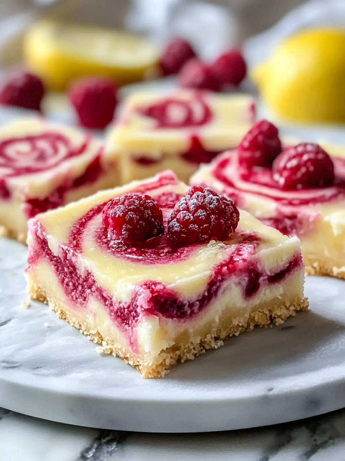 Lemon Raspberry Swirl Bars