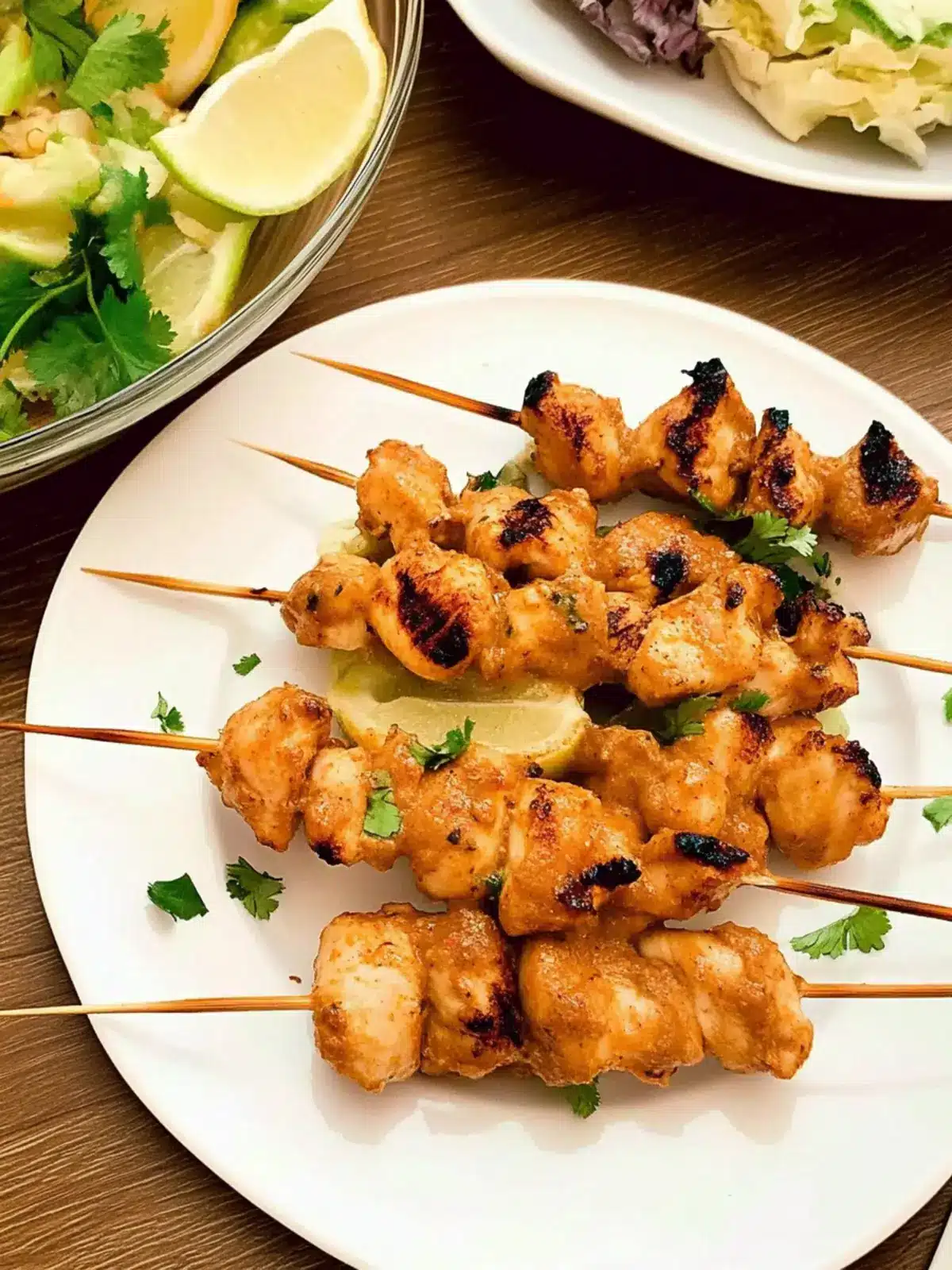 Savor Satay Chicken Skewers: Your BBQ Game-Changer! 2 Satay chicken skewers - perfect for a barbeque