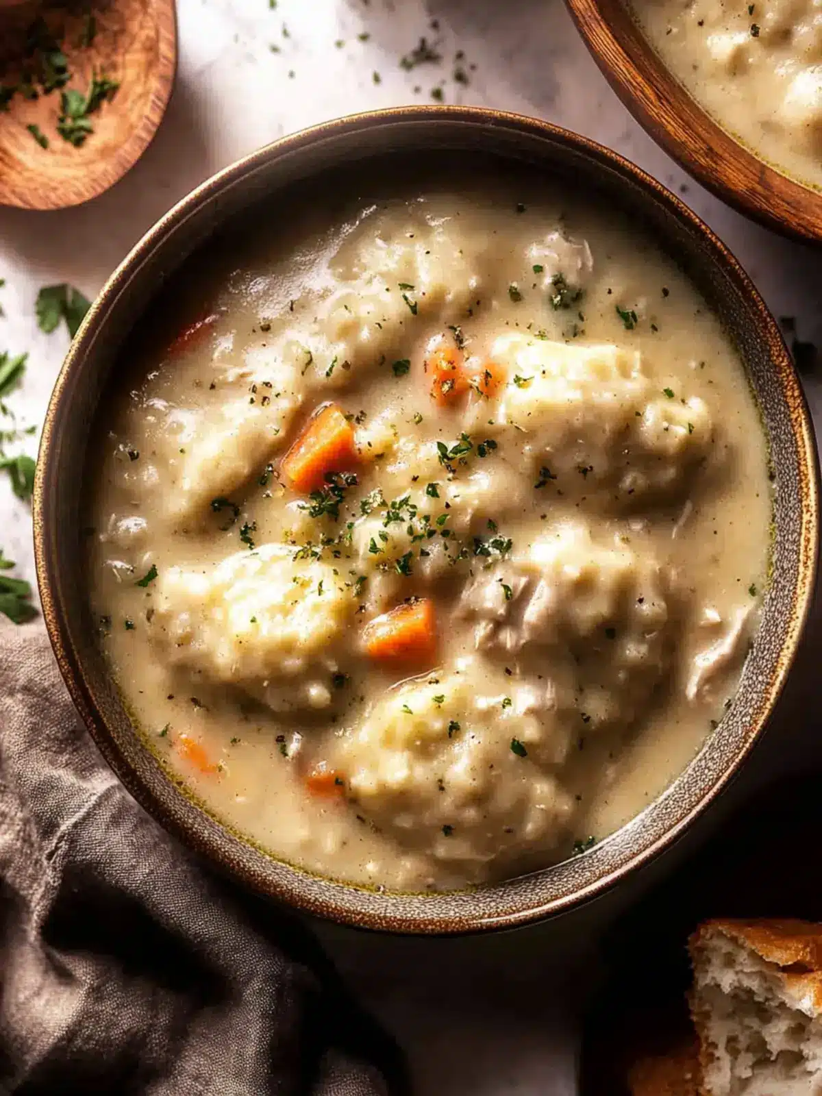Crockpot Creamy Chicken and Dumplings.