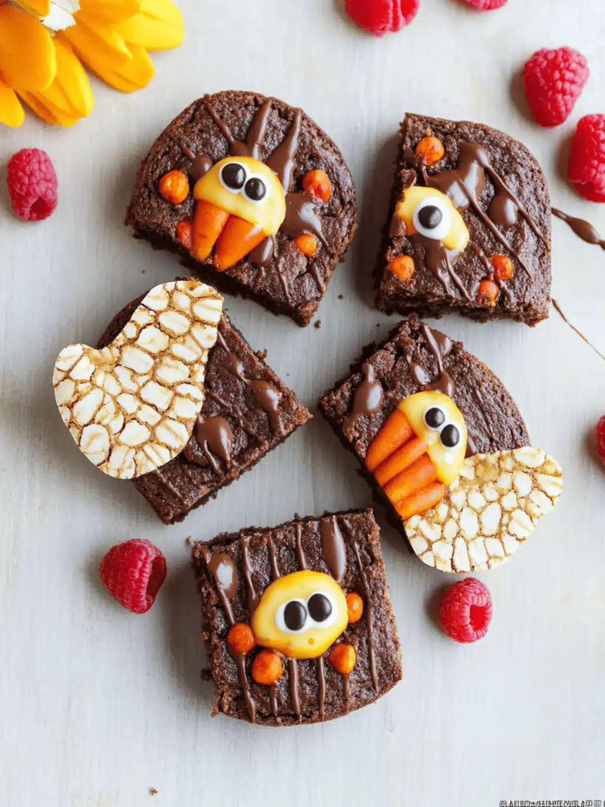 Turkey Brownies: Fun No-Bake Treats for Thanksgiving Joy 3 Turkey Brownies