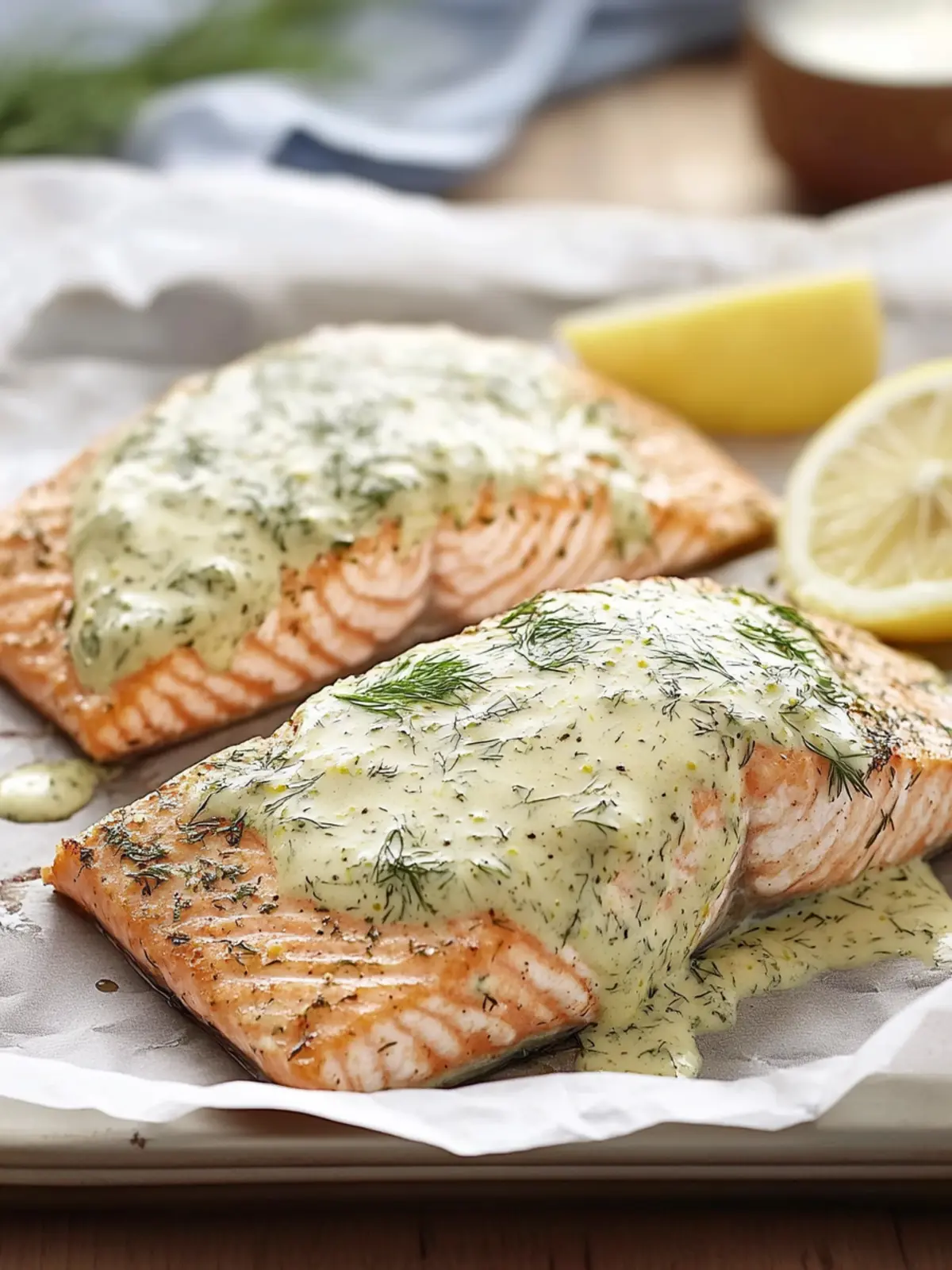 Dill and Lemon Baked Salmon