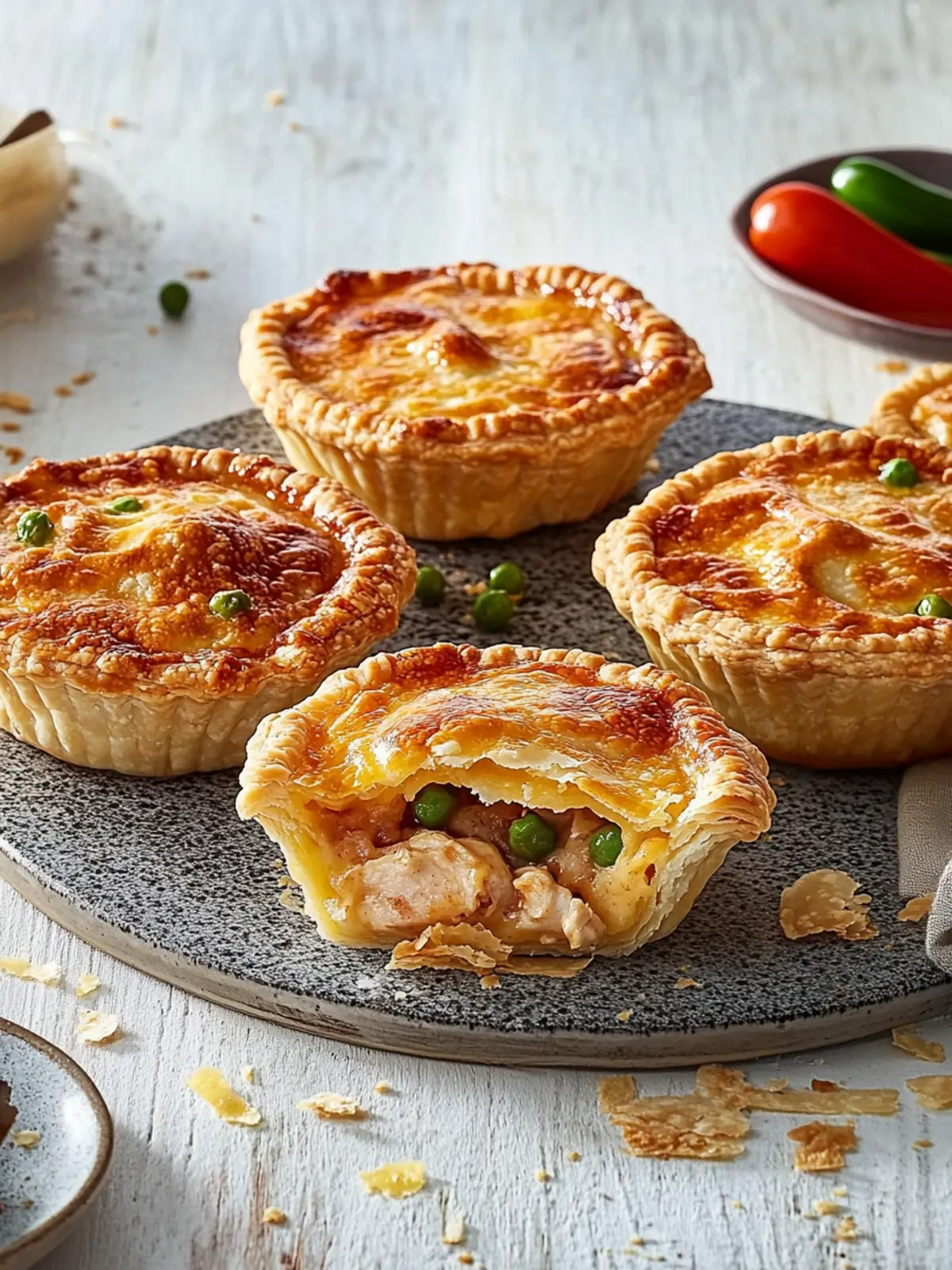 Easy Cheesy Chicken Pie-Maker Pies