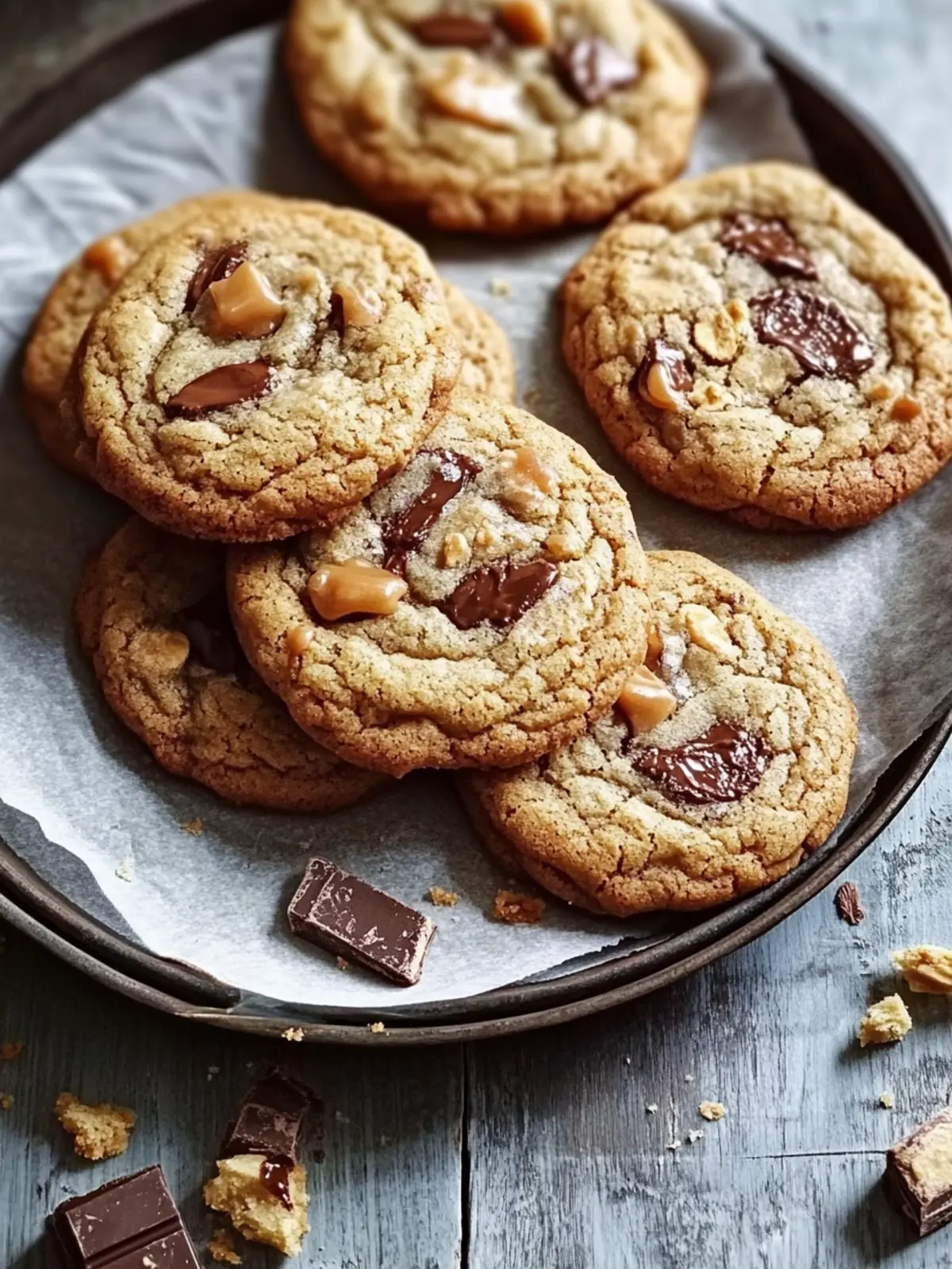 Brown Butter Caramel And Chocolate Cookies