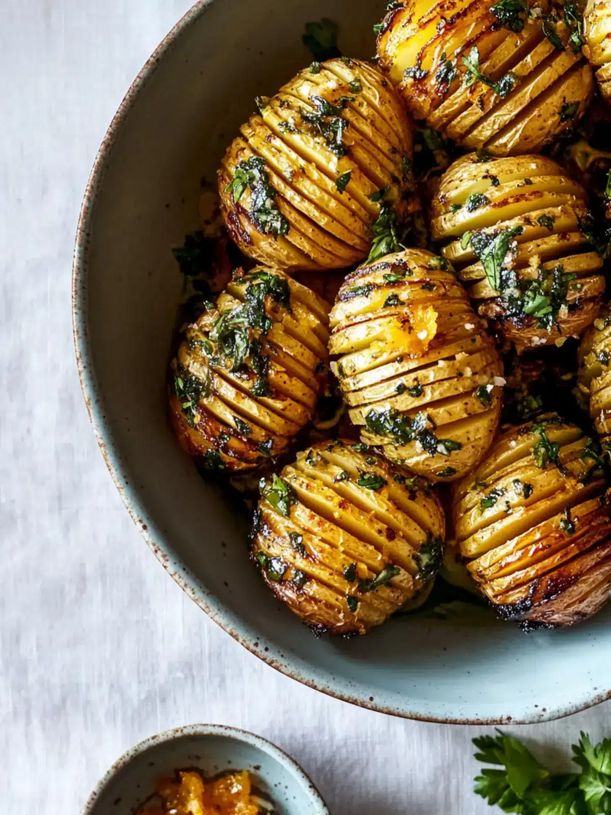 Roast Herb, Chilli and Orange Butter Hasselback Potatoes Delight 4 Roast Herb, Chilli and Orange Butter Hasselback Potatoes