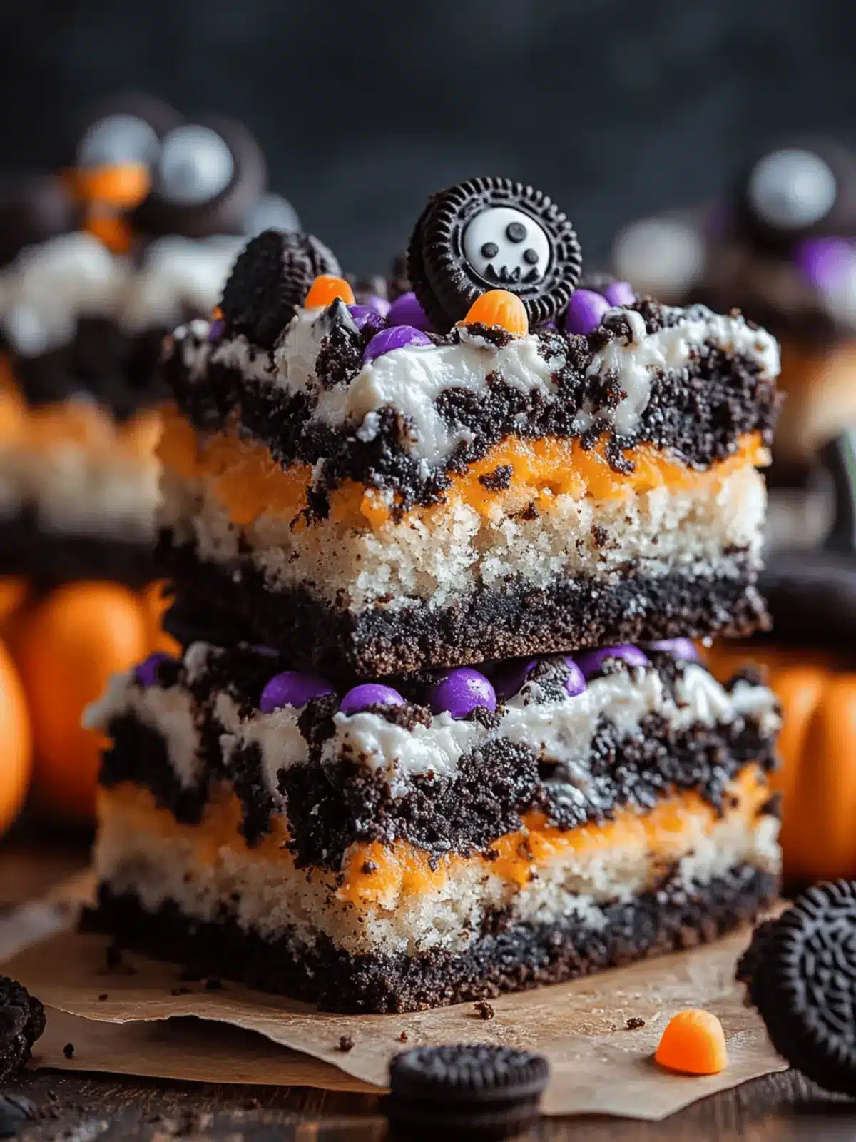 Spooky Halloween Oreo Cake Bars for a Hauntingly Good Treat 4 Spooky Halloween Oreo Cake Bars