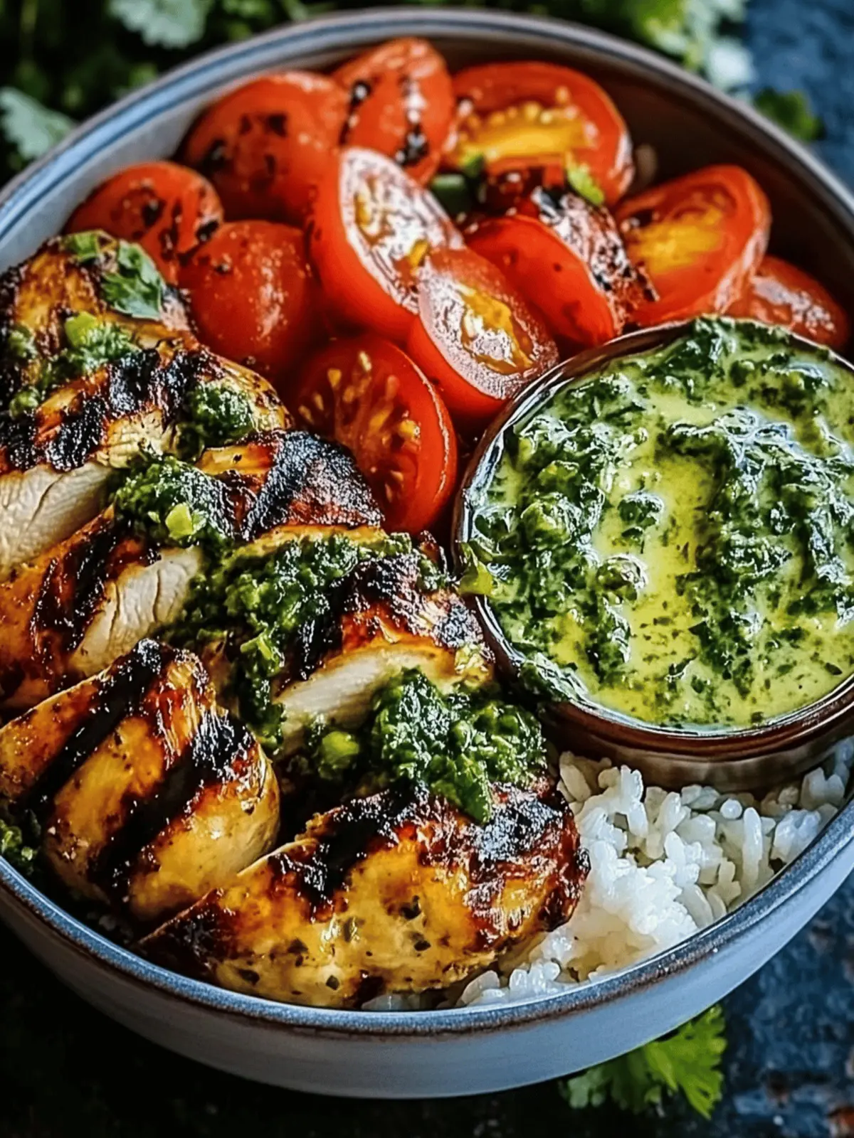 Chimichurri Grilled Chicken Bowl with Garlic Sauce Bliss 3 Chimichurri Grilled Chicken Bowl with Garlic Sauce