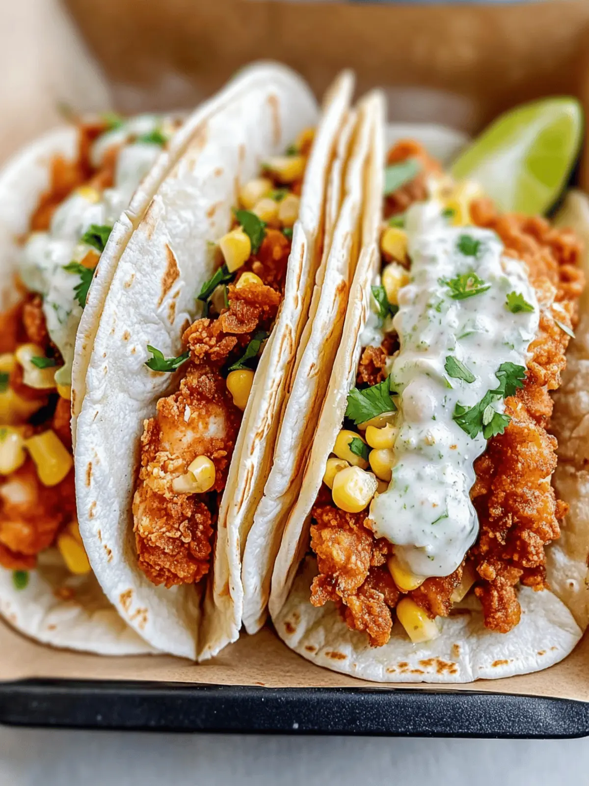 The Ultimate Guide to Fried Chicken Street Corn Tacos with JalapeÃ±o Lime Ranch: A Flavorful Fiesta in Every Bite