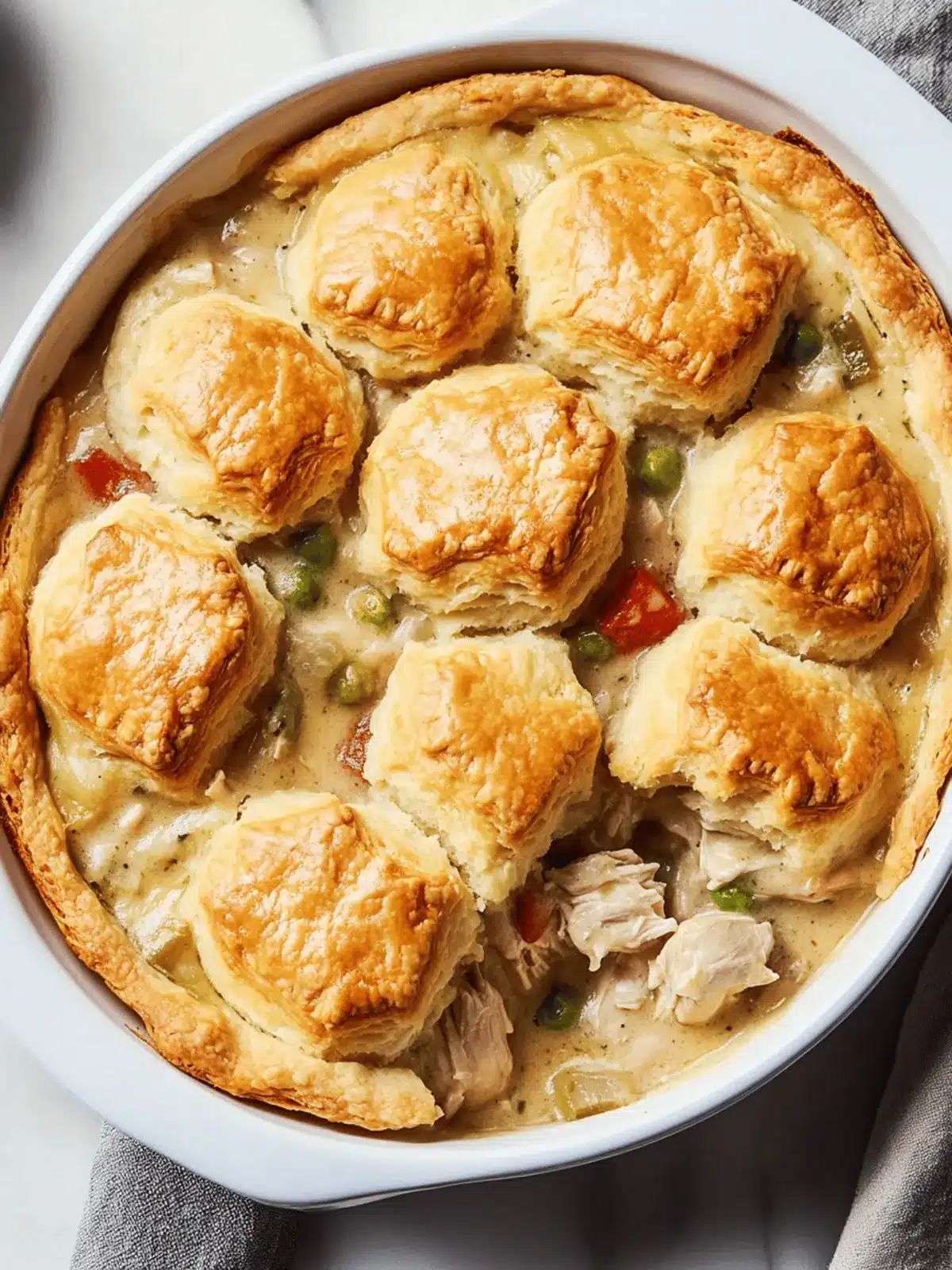 Savory Chicken Pot Pie With Biscuit Crust to Satisfy Cravings 4 Chicken Pot Pie With Biscuit Crust
