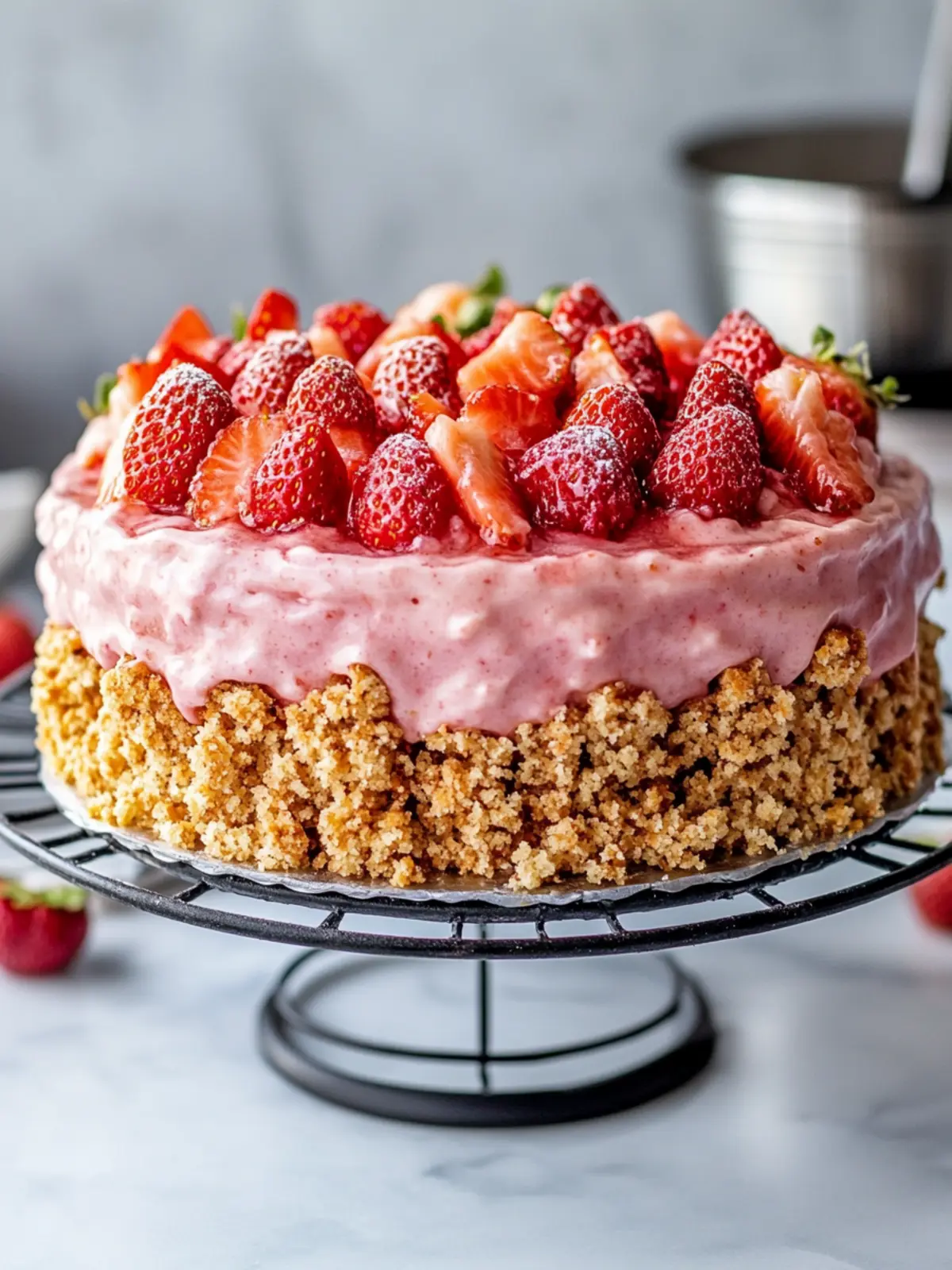 Strawberry Crunch Cake Recipe