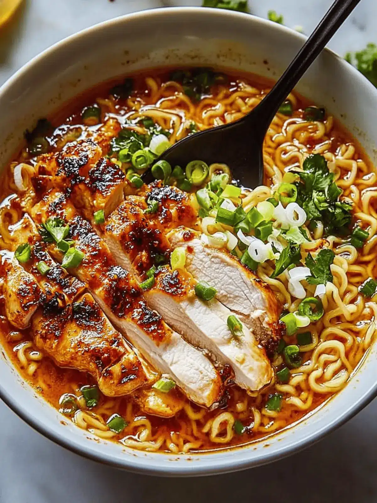 Fiery Chicken Ramen Garlic Bliss: Spicy Comfort in 40 Minutes 4 Fiery Chicken Ramen Garlic