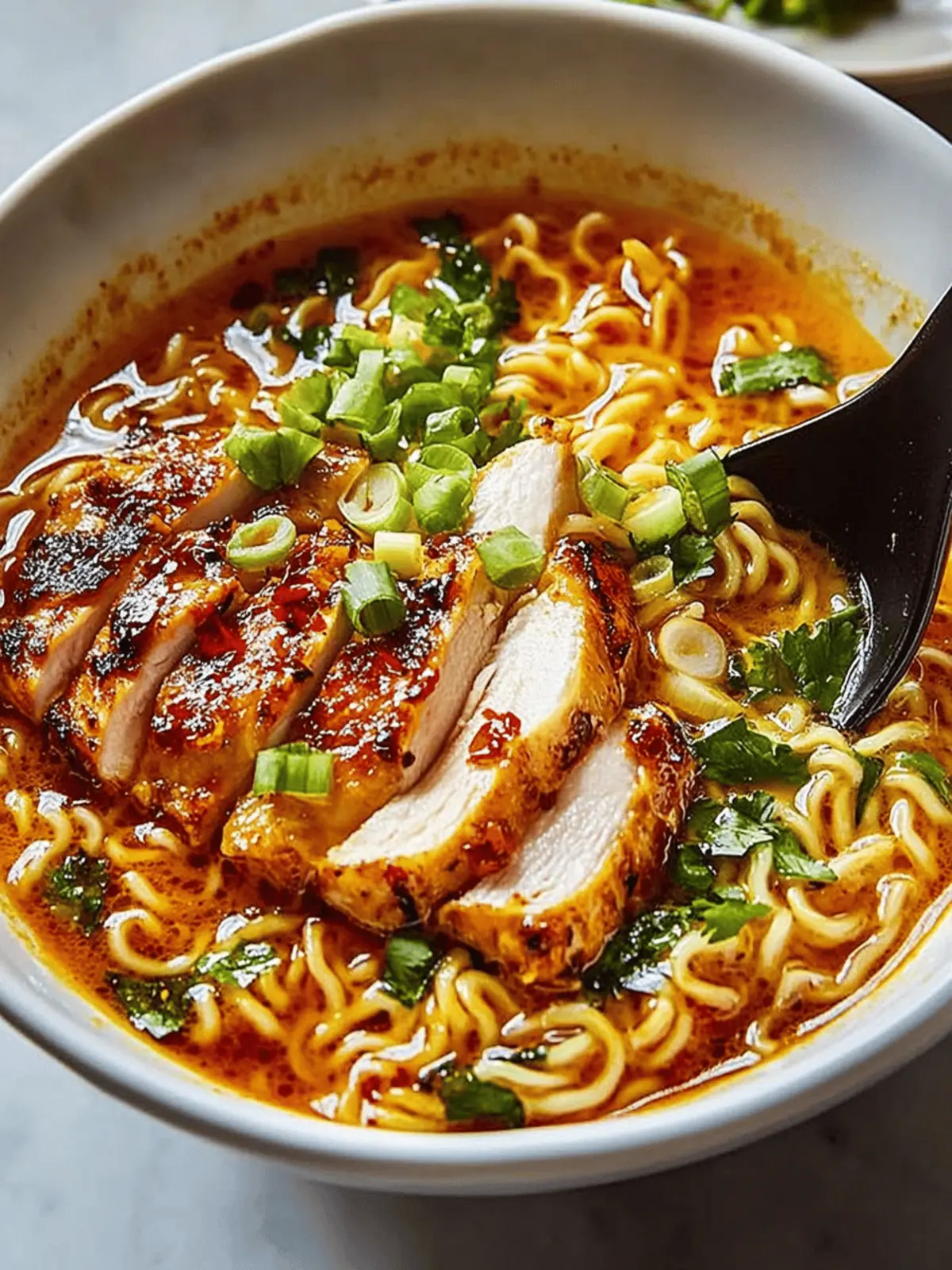 Fiery Chicken Ramen Garlic Bliss: Spicy Comfort in 40 Minutes 2 Fiery Chicken Ramen Garlic