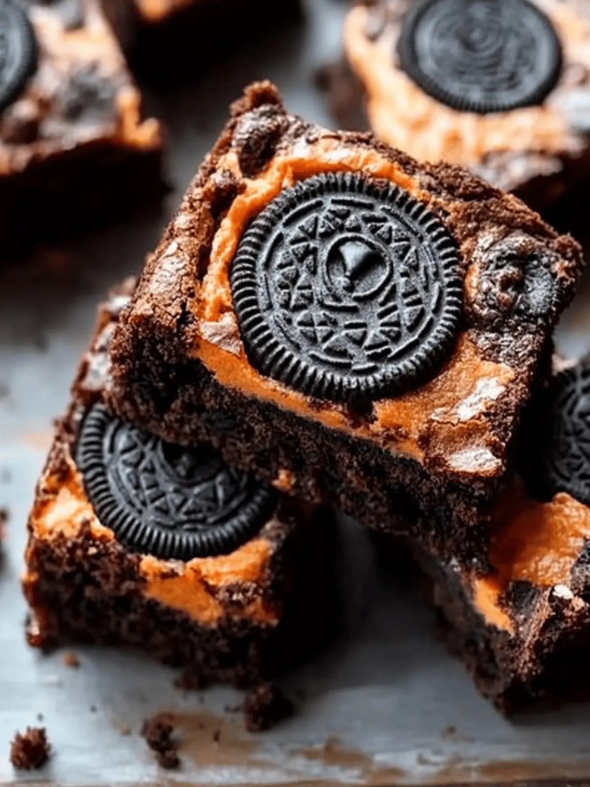 Halloween Oreo Cookie Boo Brownies