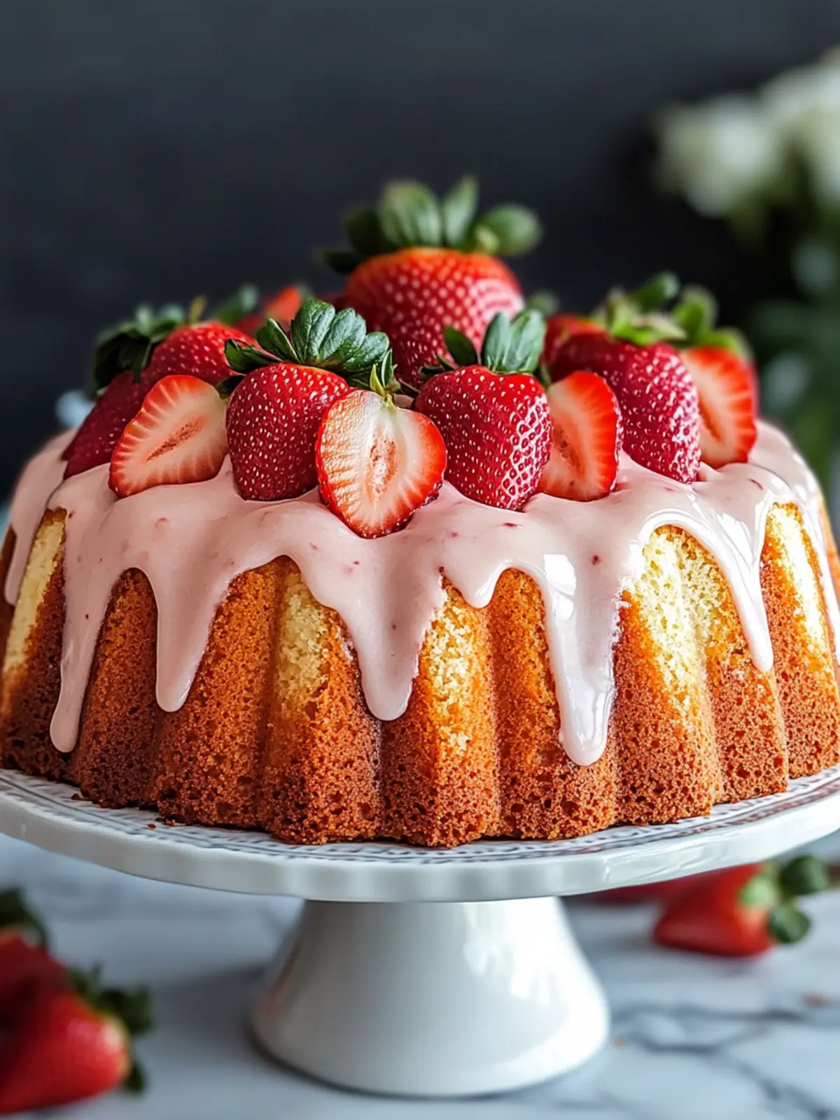 Strawberry Pound Cake