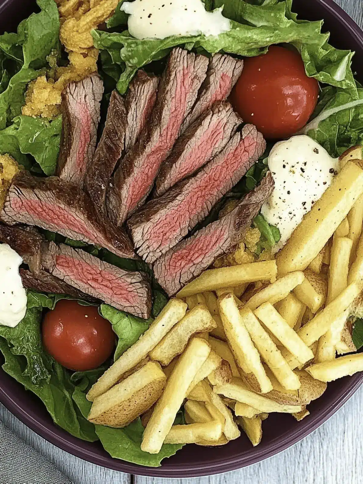Savor Pittsburgh-Style Steak Salad with Crispy Fries Today 3 Pittsburgh-Style Steak Salad