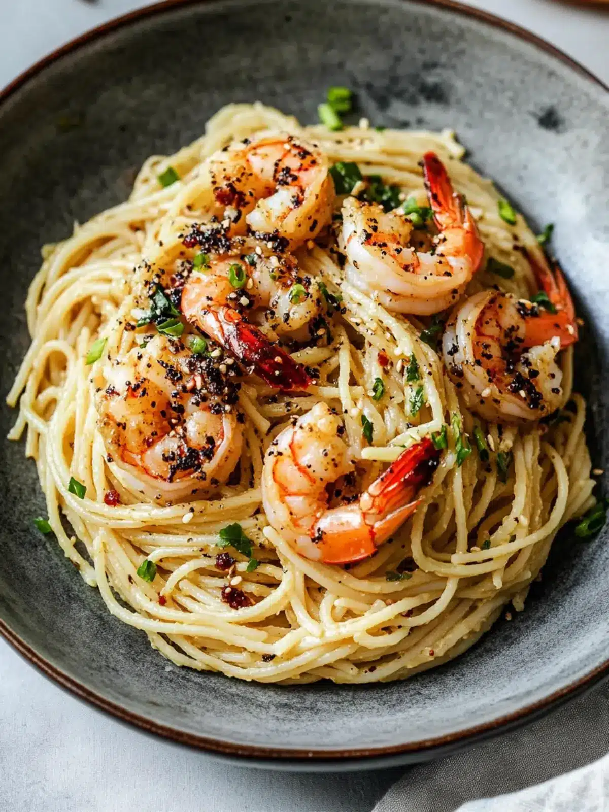 Delight in Nori Sesame Prawn Pasta: Quick Umami Bliss! 3 Nori Sesame Prawn Pasta