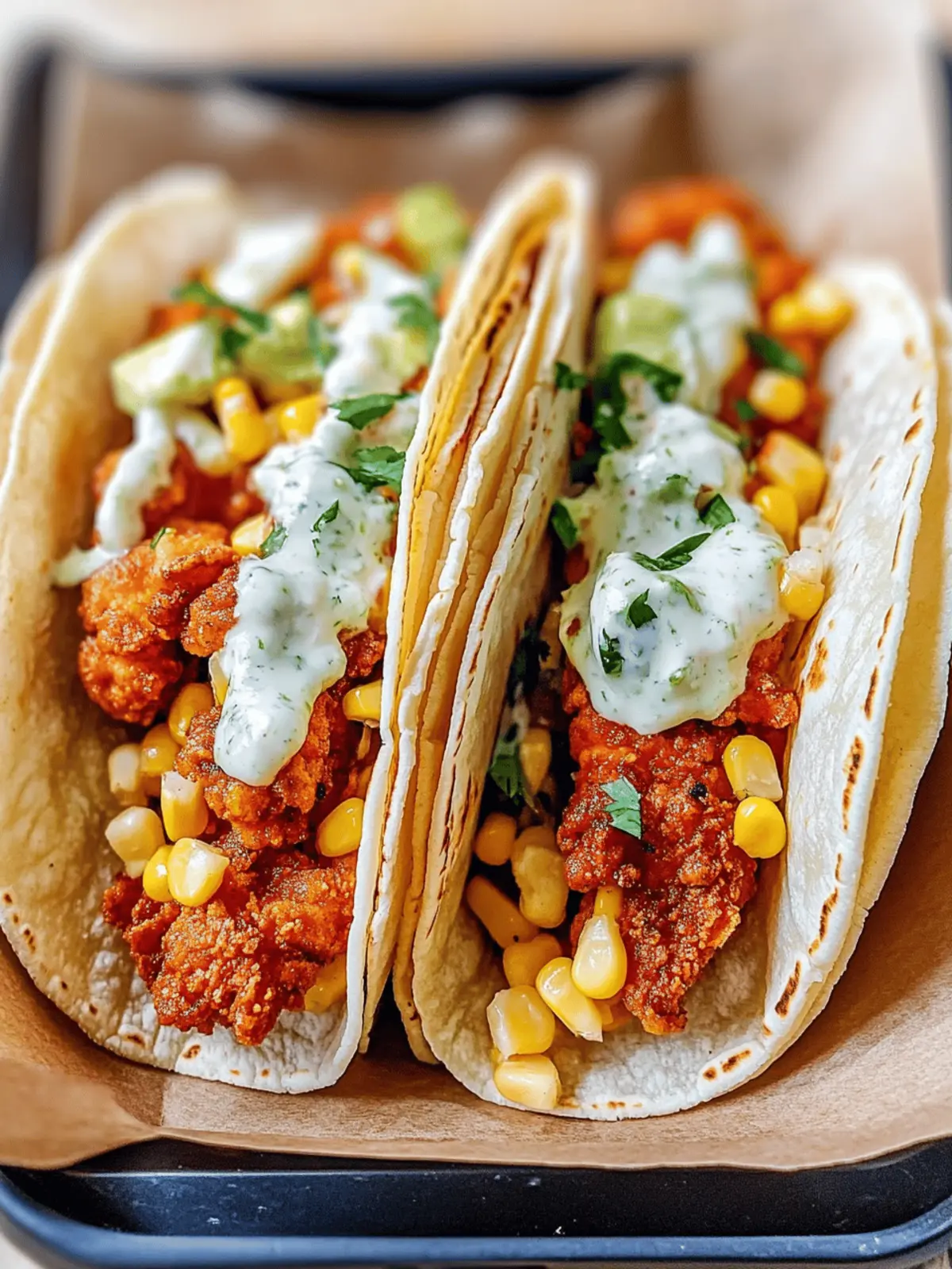 The Ultimate Guide to Fried Chicken Street Corn Tacos with JalapeÃ±o Lime Ranch: A Flavorful Fiesta in Every Bite