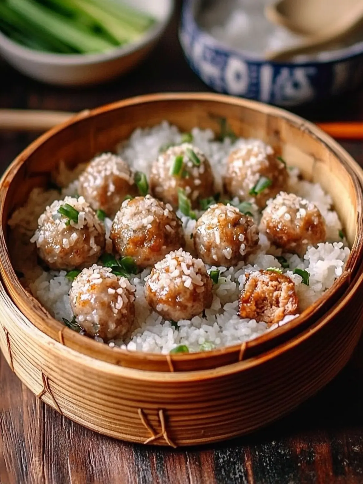 Delicious Pearl Meatballs with Sticky Rice: A Festive Treat 3 Pearl Meatballs with Sticky Rice